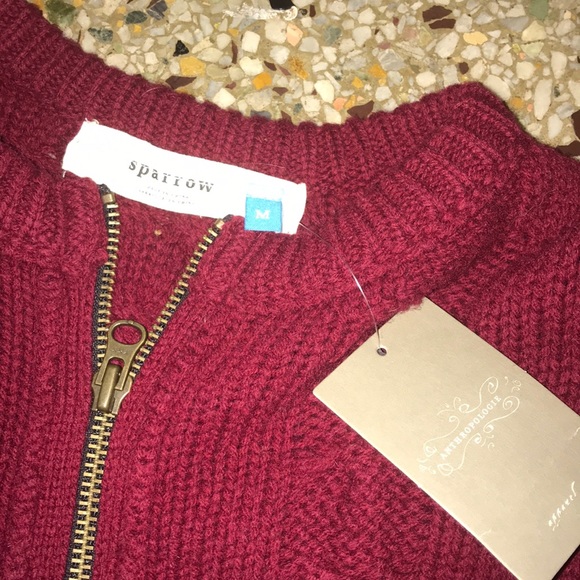 Anthropologie Sparrow Zip Front Cardigan NWT - Picture 3 of 4